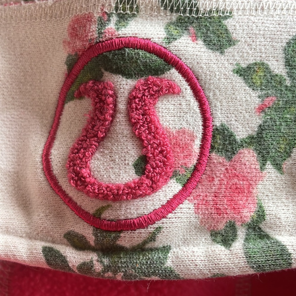 LULULEMON old school sz 4/6 scuba hoody SzM floral polka dot jacket zip up - Picture 3 of 8